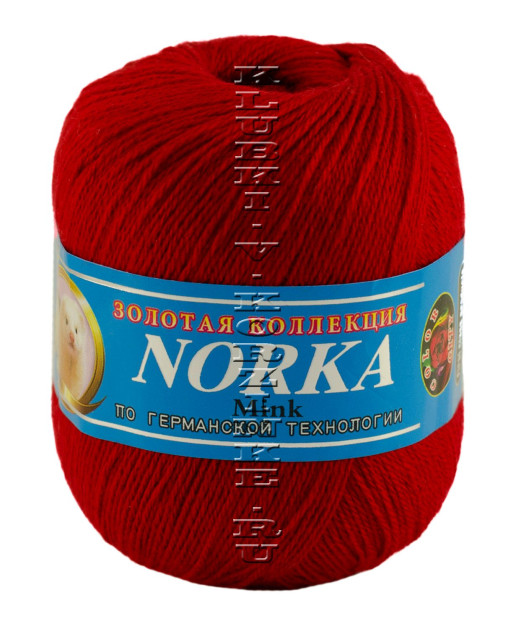 Пряжа «Норка (Mink)» Color City - (207 - Красный)