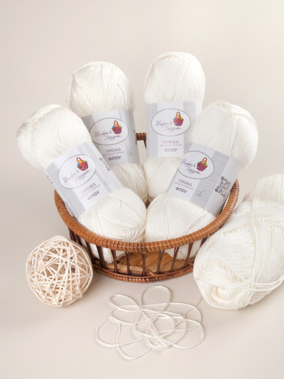 Пряжа &quot;Флоу&quot; (02 - Ванильное облако)