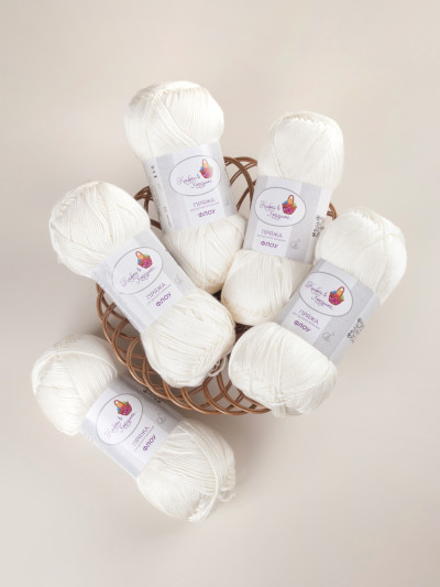 Пряжа &quot;Флоу&quot; (02 - Ванильное облако)