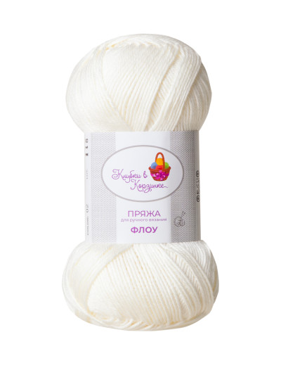 Пряжа &quot;Флоу&quot; (02 - Ванильное облако)