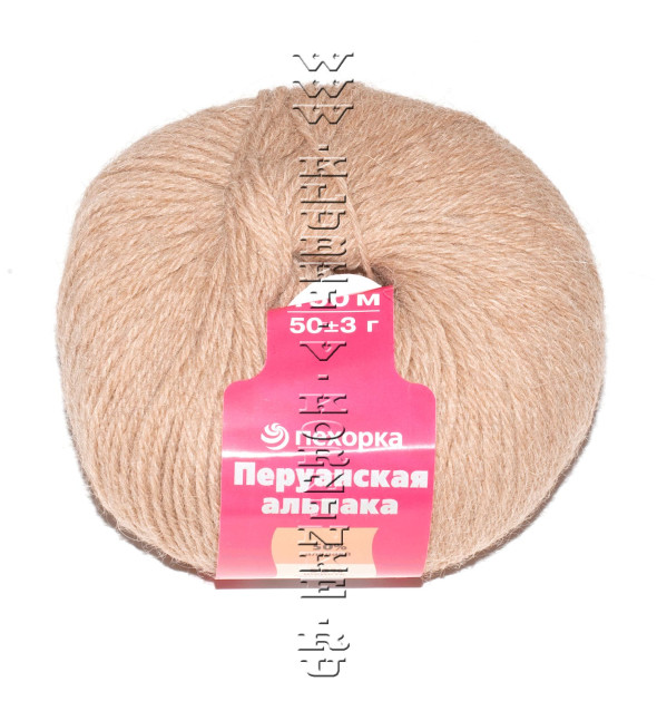 Пряжа Пехорка "Перуанская альпака" - (431 - Бежевый меланж)