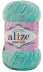 Пряжа Cotton Gold  Batik Alize - (6521 - Св.бирюзовый, серый)