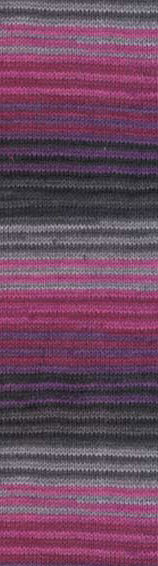 Пряжа LANAGOLD FINE MISSISIPI Alize - (3326 - Черный, серый, розовый)