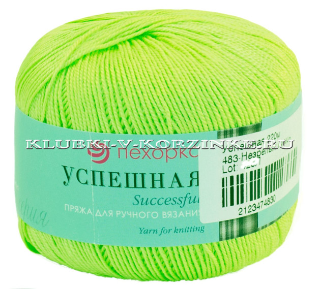 Пряжа Пехорка «Успешная» - (483 - Незрелый лимон)