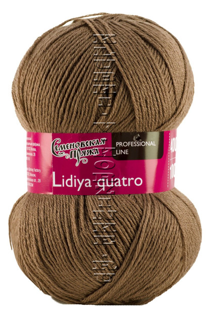 Пряжа Семеновская «Лидия ПШ кватро» - (621 - Какао)