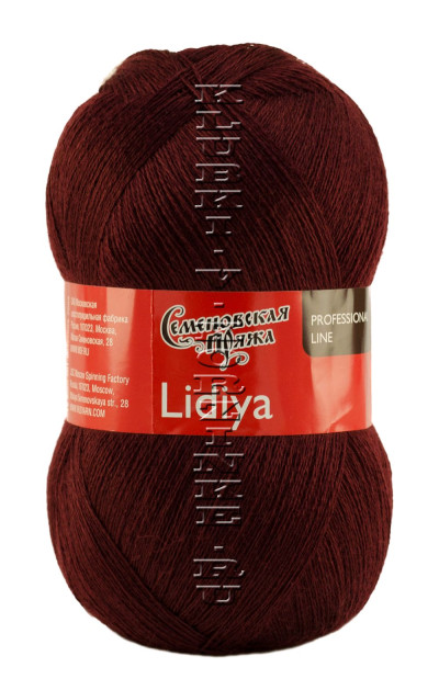 Пряжа Семеновская «Лидия ПШ» - (13 - Бордо)