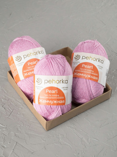 Пряжа Пехорка «Жемчужная» - (20 - Розовый)