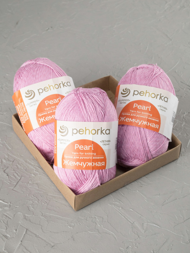 Пряжа Пехорка «Жемчужная» - (20 - Розовый)