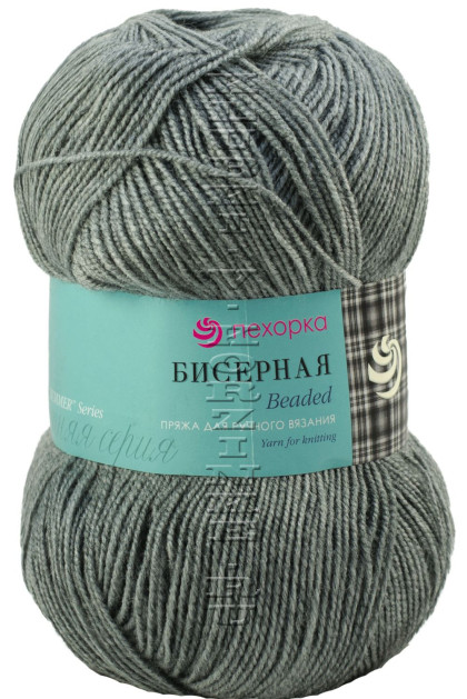 Пряжа Пехорка "Бисерная" - (48 - Серый)