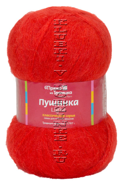 Пряжа Троицкая «Пушинка Light» - (1440 - Алый)