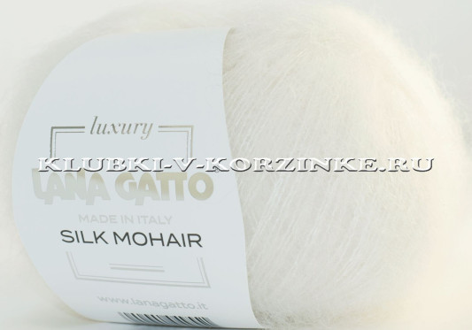 Пряжа Silk Mohair Lana Gatto - (6027 - Белый)