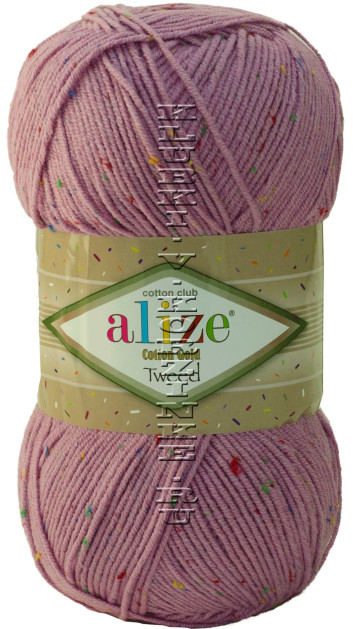 Пряжа Cotton Gold  Tweed Alize - (98 - Розовый)