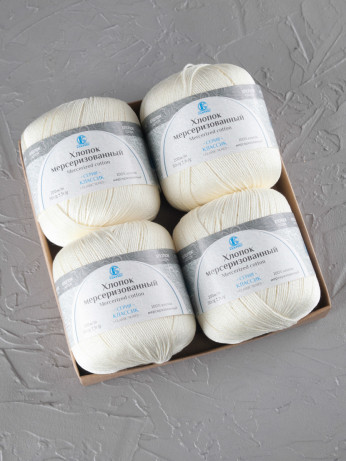 Пряжа Камтекс «Хлопок Мерсеризованный» - (080 - Экрю)