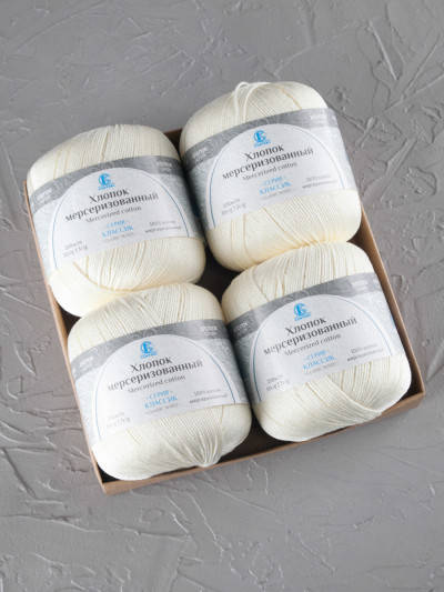 Пряжа Камтекс «Хлопок Мерсеризованный» - (080 - Экрю)