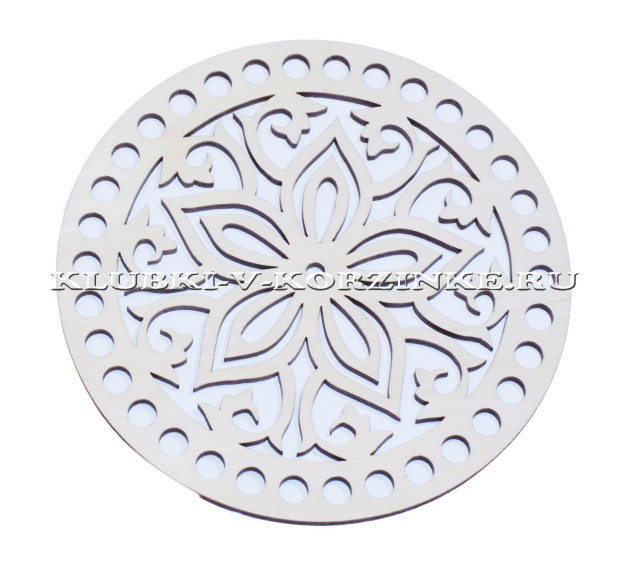 Резная крышка для корзины, круг, 15 см