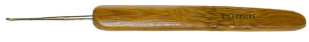 Крючок металлический № 1 с бамбуковой ручкой 13,5 см