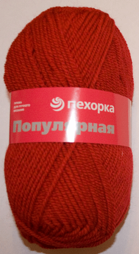 Пряжа Пехорка "Популярная" - (06 - Красный)