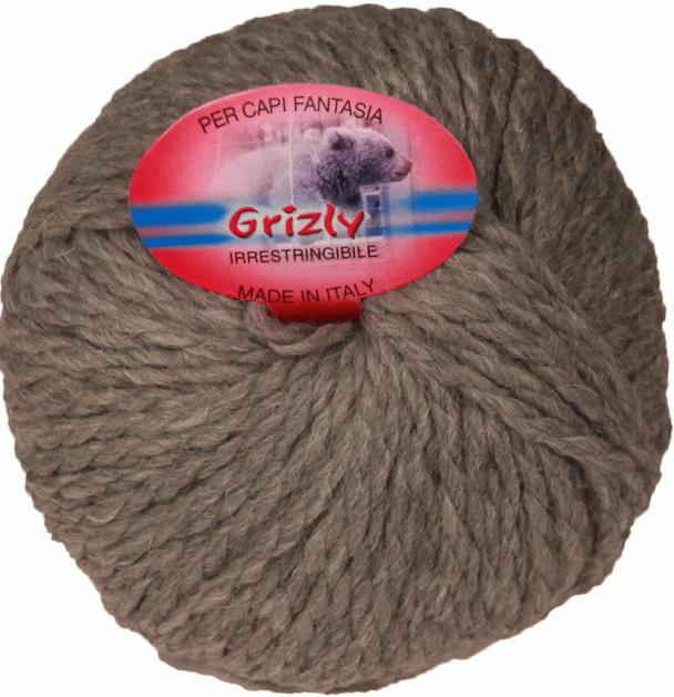Пряжа итальянская "Grizly"  (4 - Серый)