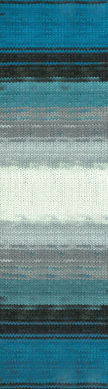 Пряжа LANAGOLD BATIK Alize - (4467 - Серый, изумрудный)