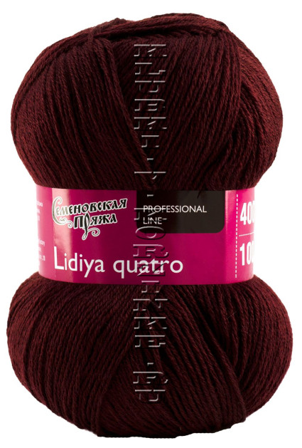 Пряжа Семеновская «Лидия ПШ кватро» - (13 - Бордо)