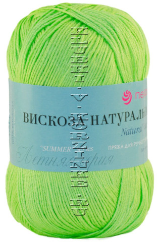 Пряжа Пехорка «Вискоза натуральная» - (483 - Незрелый лимон)