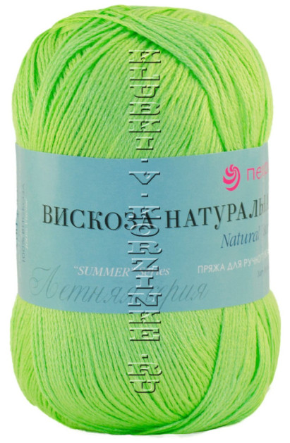 Пряжа Пехорка «Вискоза натуральная» - (483 - Незрелый лимон)