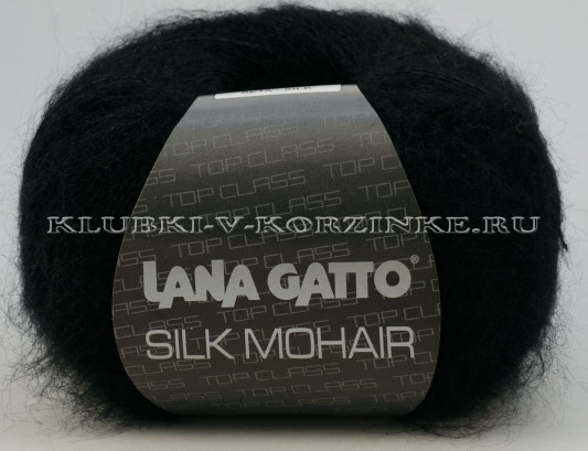 Пряжа Silk Mohair Lana Gatto - (6037 - Черный)