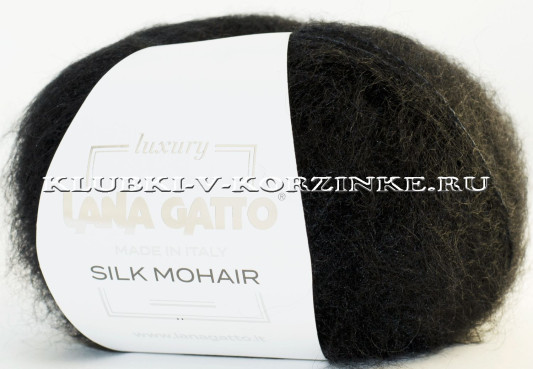 Пряжа Silk Mohair Lana Gatto - (6037 - Черный)