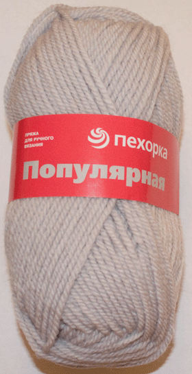 Пряжа Пехорка "Популярная" - (08 - Св.серый)