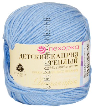 Пряжа Пехорка «Детский каприз теплый» - (05 - Голубой)