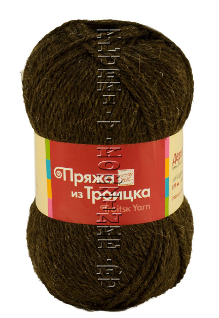 Троицкая пряжа «Деревенька» - (3658 - Темно-коричневый)