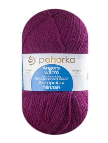 Пряжа Пехорка «Ангорская теплая» - (40 - Цикламен)