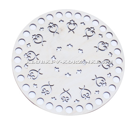 Крышка для корзины резная, круг, 15 см