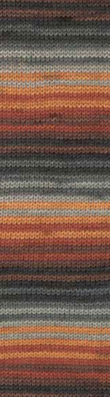 Пряжа LANAGOLD FINE MISSISIPI Alize - (3328 - Серый, оранж, коричневый)