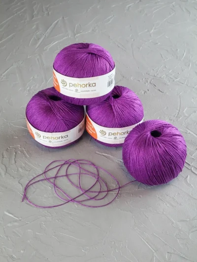 Пряжа Пехорка «Ажурная» - (179 - Фиалка)
