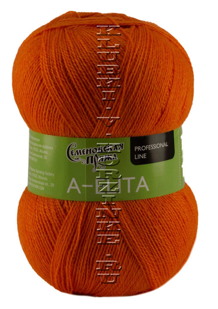 Пряжа Семеновская «Аэлита» - (670 - Морковный)