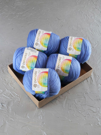 Пряжа Пехорка «Детский каприз» - (15 - Темно-голубой)