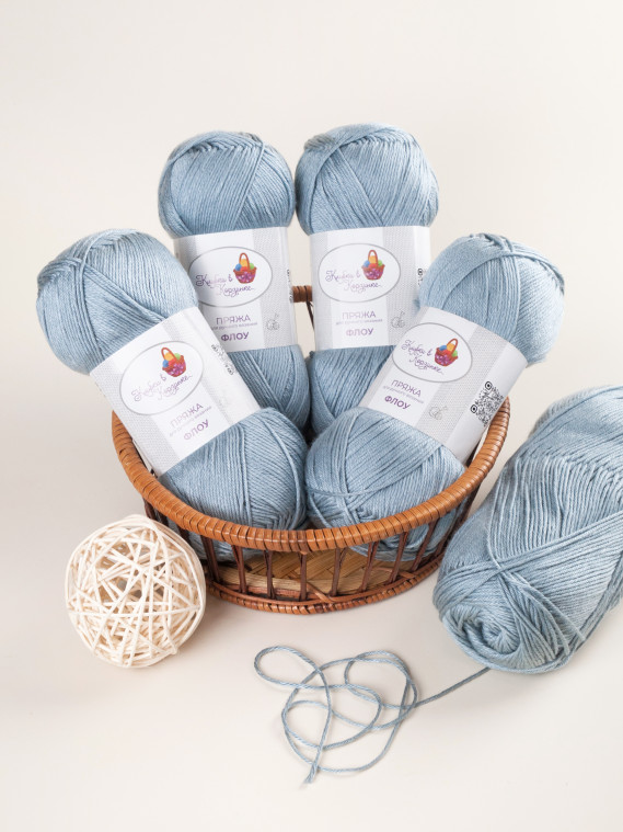 Пряжа "Флоу" (08 - Небесная вуаль)
