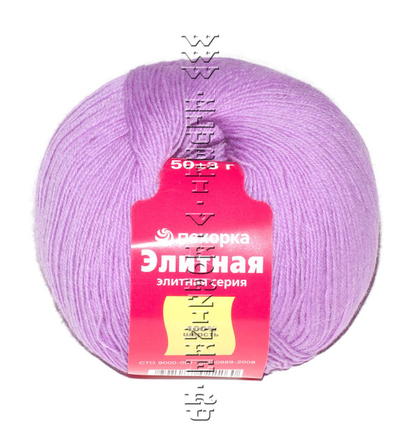 Пряжа Пехорка "Элитная" - (389 - Св.фиалка) Распродажа