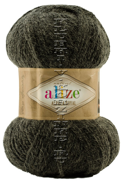 Пряжа Alpaca Royal Alize - (182 - Темно-серый меланж)