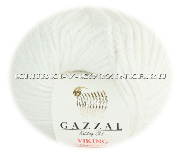 Пряжа Viking GAZZAL - (4009 - Белый)