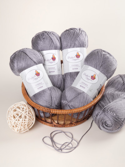 Пряжа &quot;Флоу&quot; (09 - Сиреневый вечер)