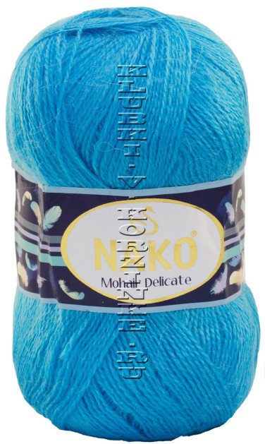 Пряжа Mohair Delicate Nako - (6134 - Голубая бирюза)