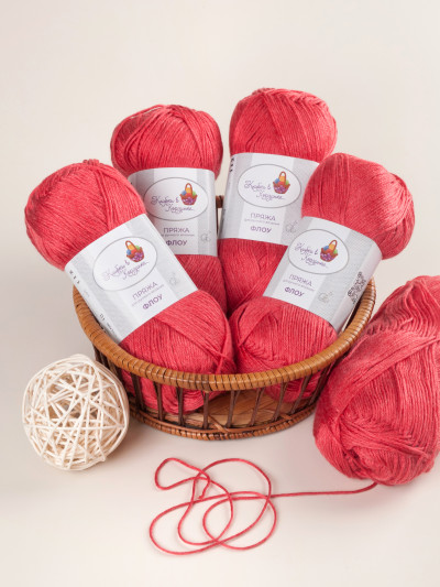 Пряжа &quot;Флоу&quot; (10 - Бархатная ягода)