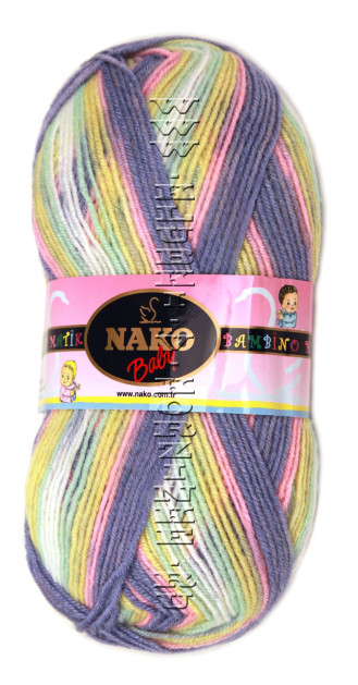 Пряжа NAKO "BAMBINO MATIC" - (9074 - Детский)