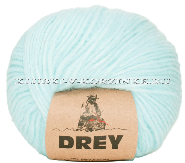 Пряжа Drey (4625 - Голубая бирюза)