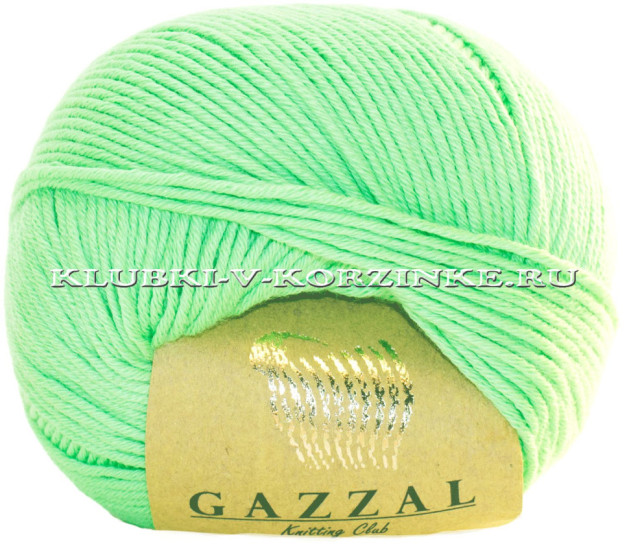 Пряжа Gazzal Organic Baby Cotton - (421 - Мятный леденец)
