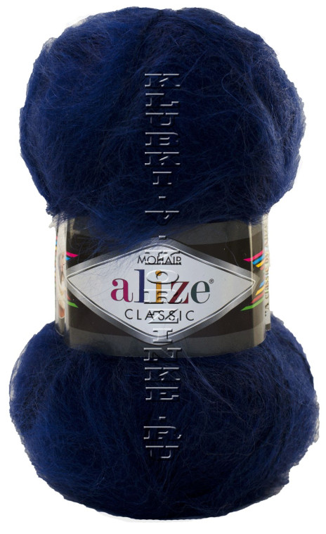 Пряжа Mohair Classic New Alize - (395 - Темно-синий)