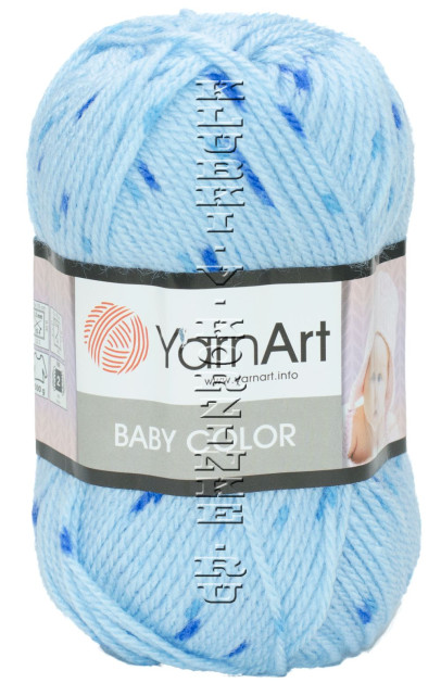 Пряжа YarnArt "BABY COLOR" - (0265 - Голубой с синим)