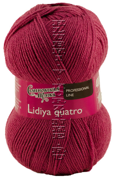 Пряжа Семеновская «Лидия ПШ кватро» - (51 - Брусничный)